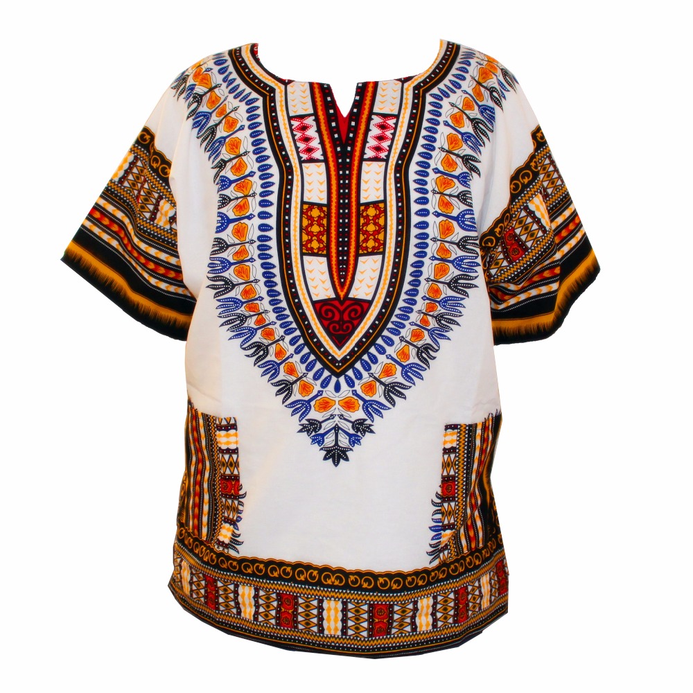 Thai Silk Blouse - (Envío rápido) Camisetas Dashiki 100% algodón