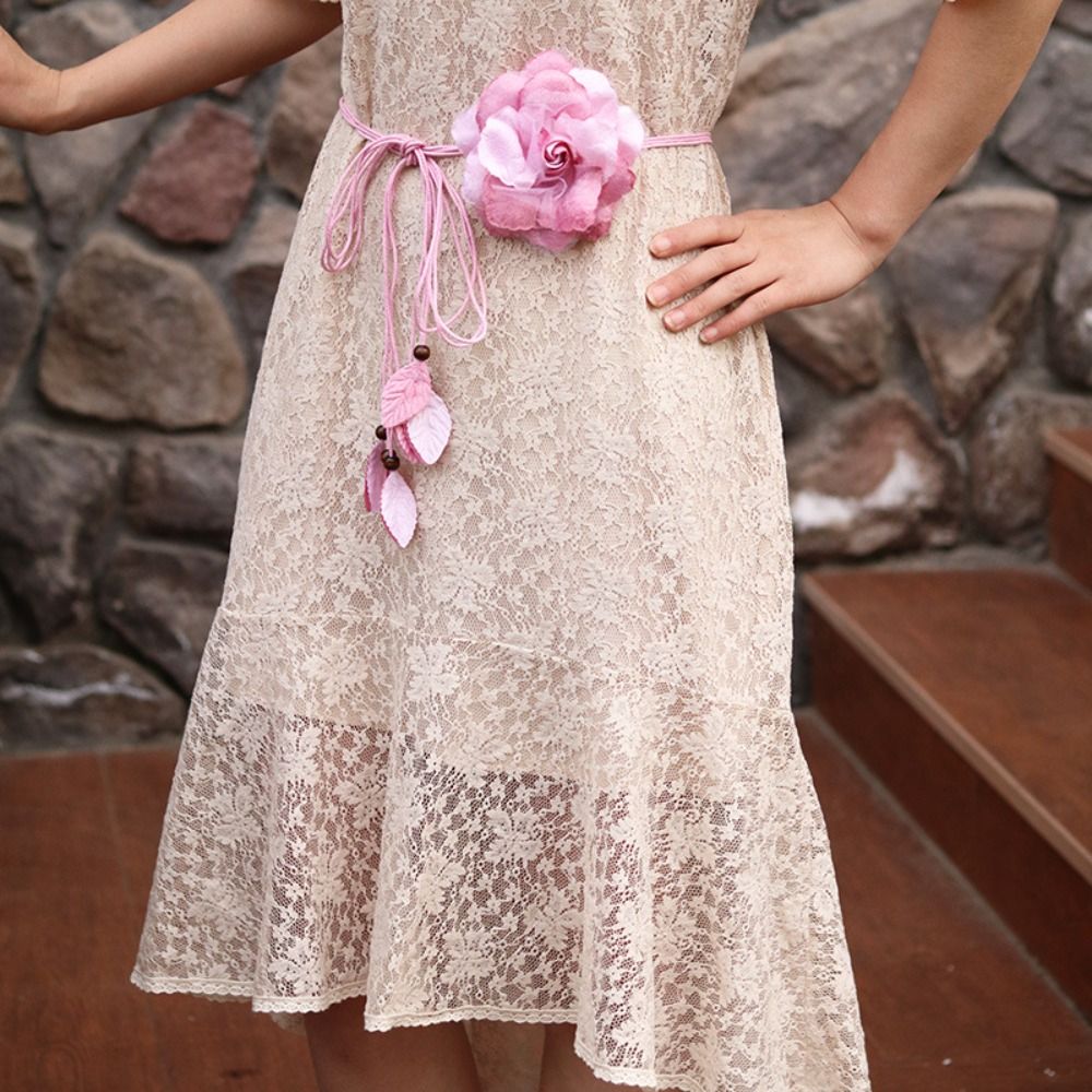 Ethnic Boho Fashion - Cinturón de Flores Vintage de Moda,