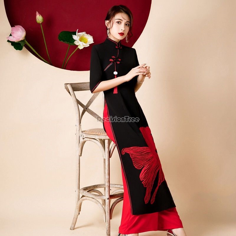 Ao Dai Vietnam Dress - Qipao de danza clásico y elegante