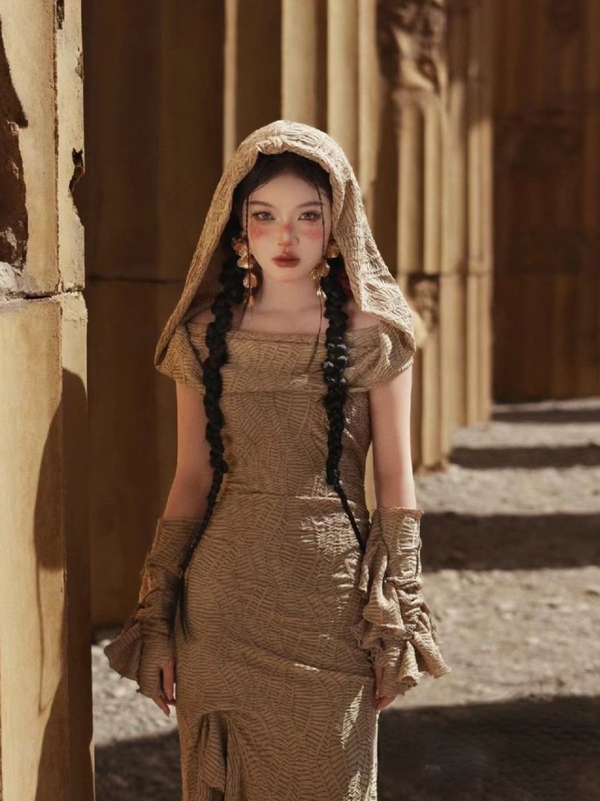 Ethnic Fashion Studio - Vestido de Estilo Princesa del Desierto