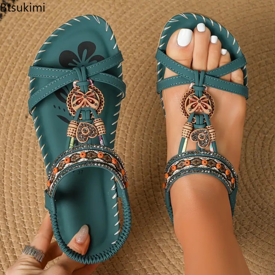 Ethnic Fashion In - Sandalias Bohemias para Mujer, Zapatos Casuales