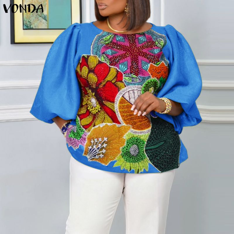 Ethnic Fashion In - Blusa de talla grande 5XL VONDA