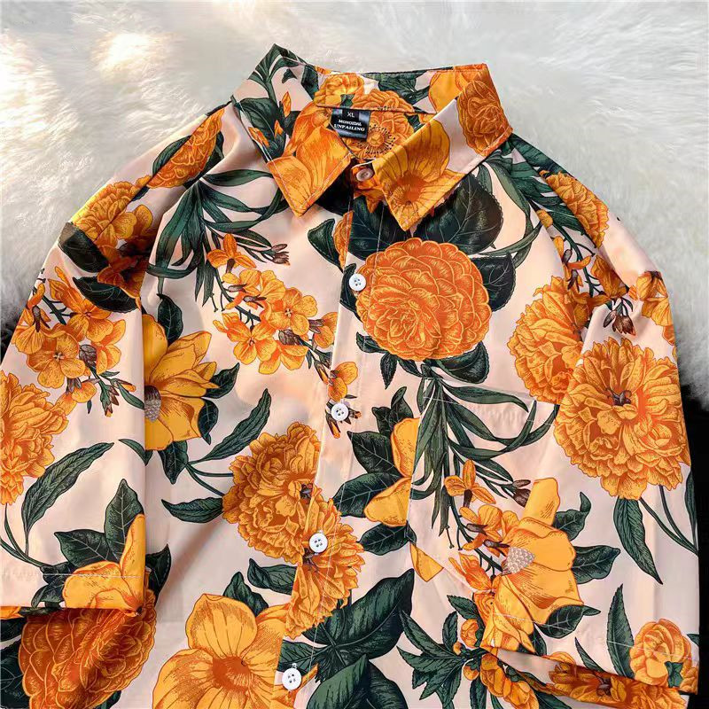 Thai Silk Blouse - Camisa de manga corta con estampado