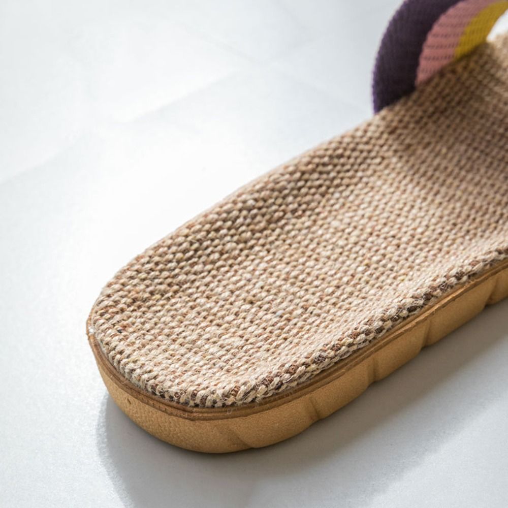 Ethnic Fashion In - Pantuflas de Lino de Estilo Étnico,