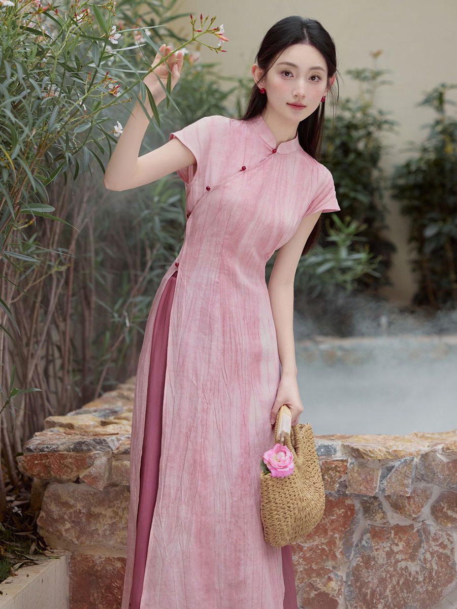 Vestido de estilo chino aodai  - Ao Dai Vietnam Dress reseña y precio