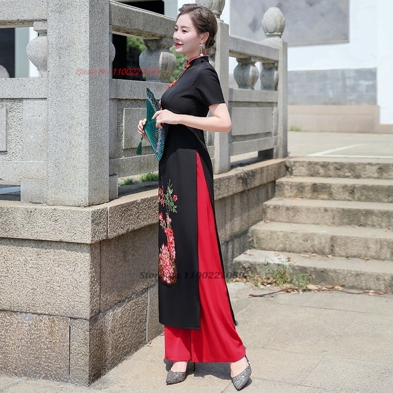 Conjunto de Vestido y Pantalon - Ao Dai Vietnam Dress reseña y precio