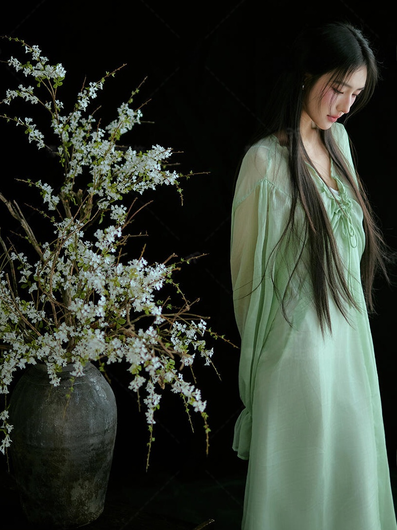 Vestido Verde Estilo Chino, Tr - Ethnic Fashion Studio reseña y precio