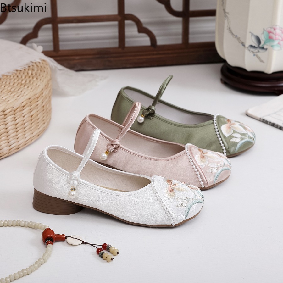 Zapatos de Mujer con Tacón Baj - Ethnic Fashion In reseña y precio