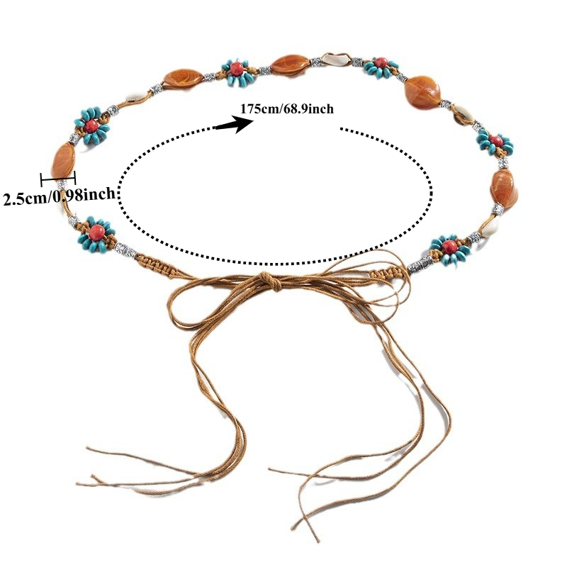 Cinturón de Mujer con Cuentas  - Ethnic Boho Fashion reseña y precio
