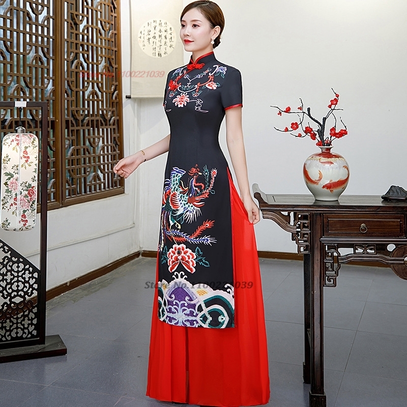 Vestido qipao chino mejorado 2 - Ao Dai Vietnam Dress reseña y precio
