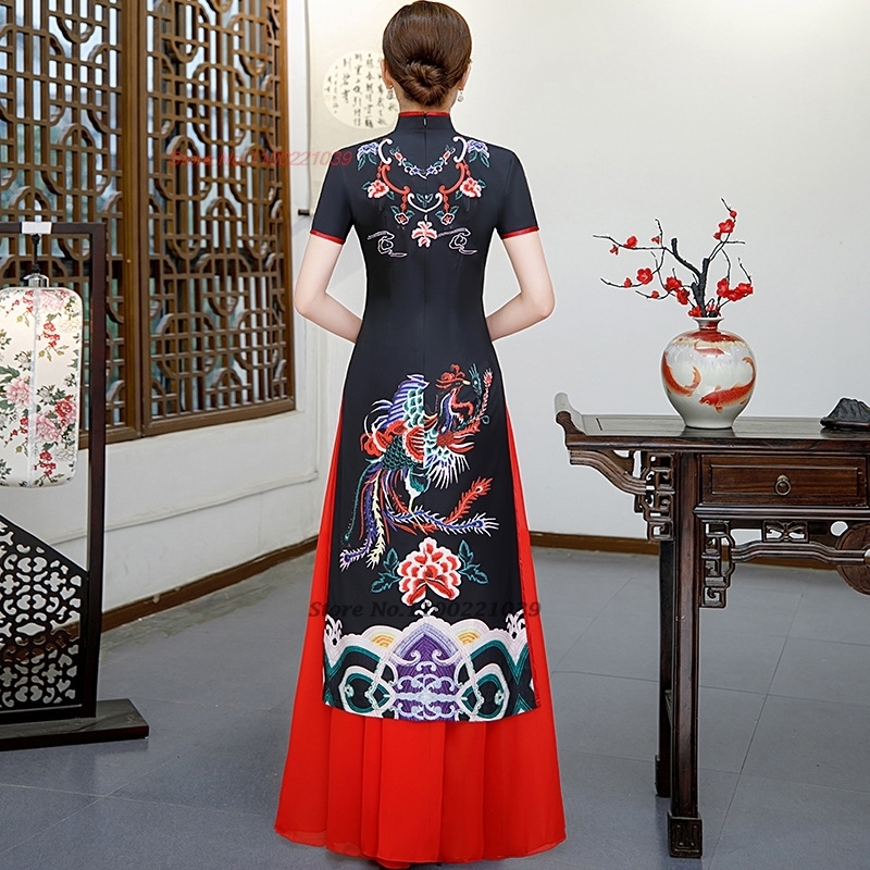 Vestido qipao chino mejorado 2 - Ao Dai Vietnam Dress reseña y precio