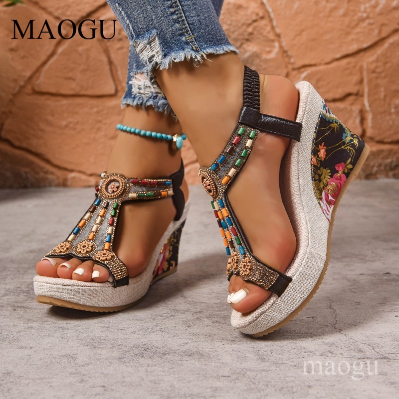 Sandalias de Plataforma con Cu - Ethnic Boho Fashion reseña y precio