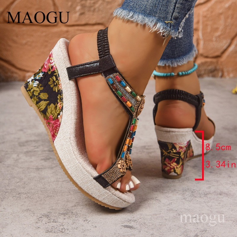 Sandalias de Plataforma con Cu - Ethnic Boho Fashion reseña y precio