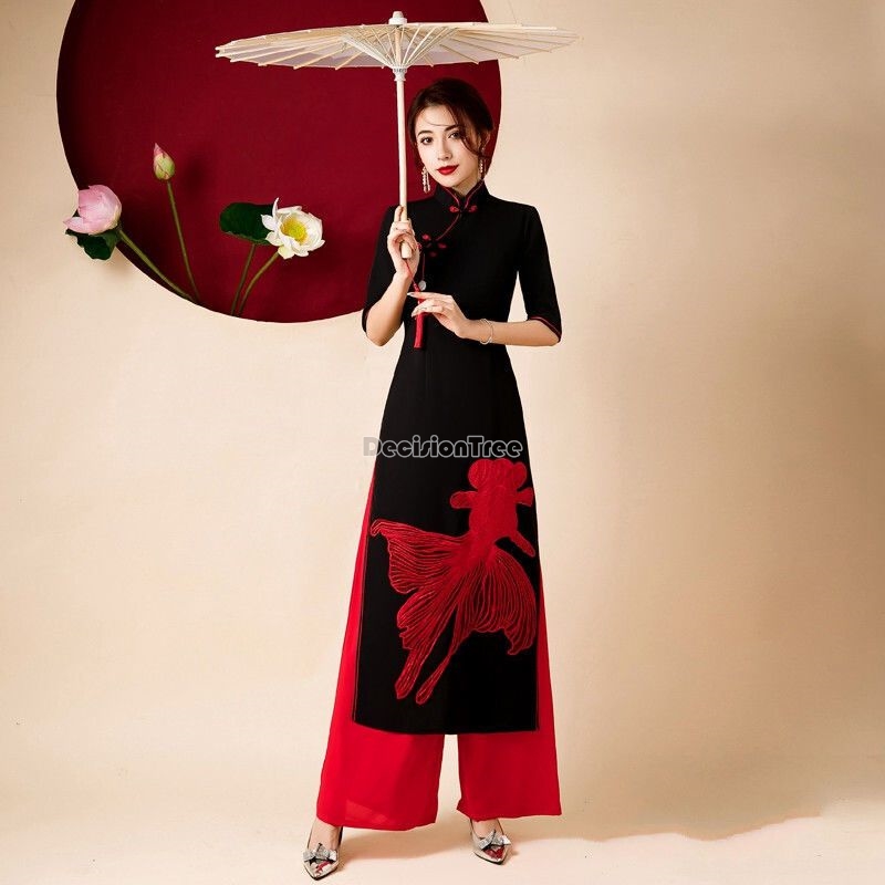 Qipao de danza clásico y elega - Ao Dai Vietnam Dress reseña y precio