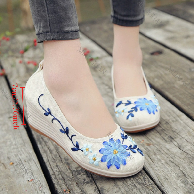 Zapatos de Plataforma con Cuña - Ethnic Fashion In reseña y precio