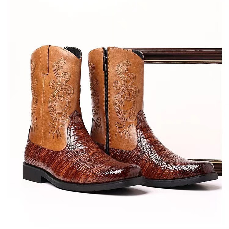 Botas de vaquero del oeste par - Ethnic Fashion In reseña y precio