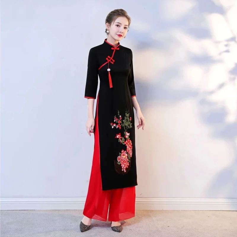 Conjunto de Vestido Tradiciona - Ao Dai Vietnam Dress reseña y precio