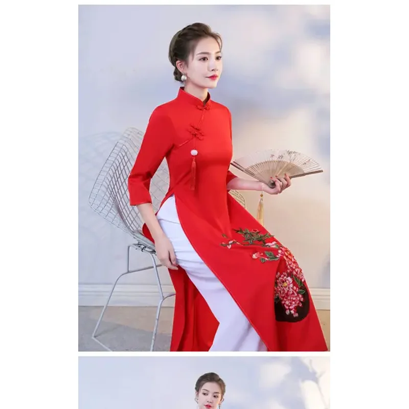Conjunto de Vestido Tradiciona - Ao Dai Vietnam Dress reseña y precio