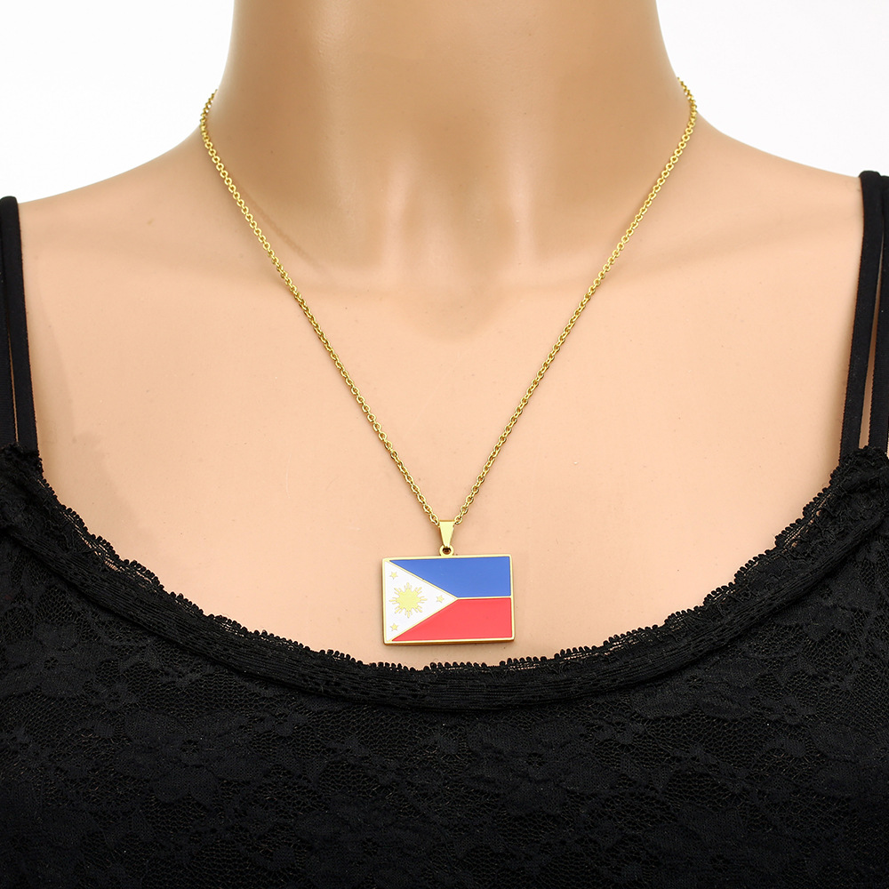 Collar de acero inoxidable con - Ethnic Fashion Philippines reseña y precio