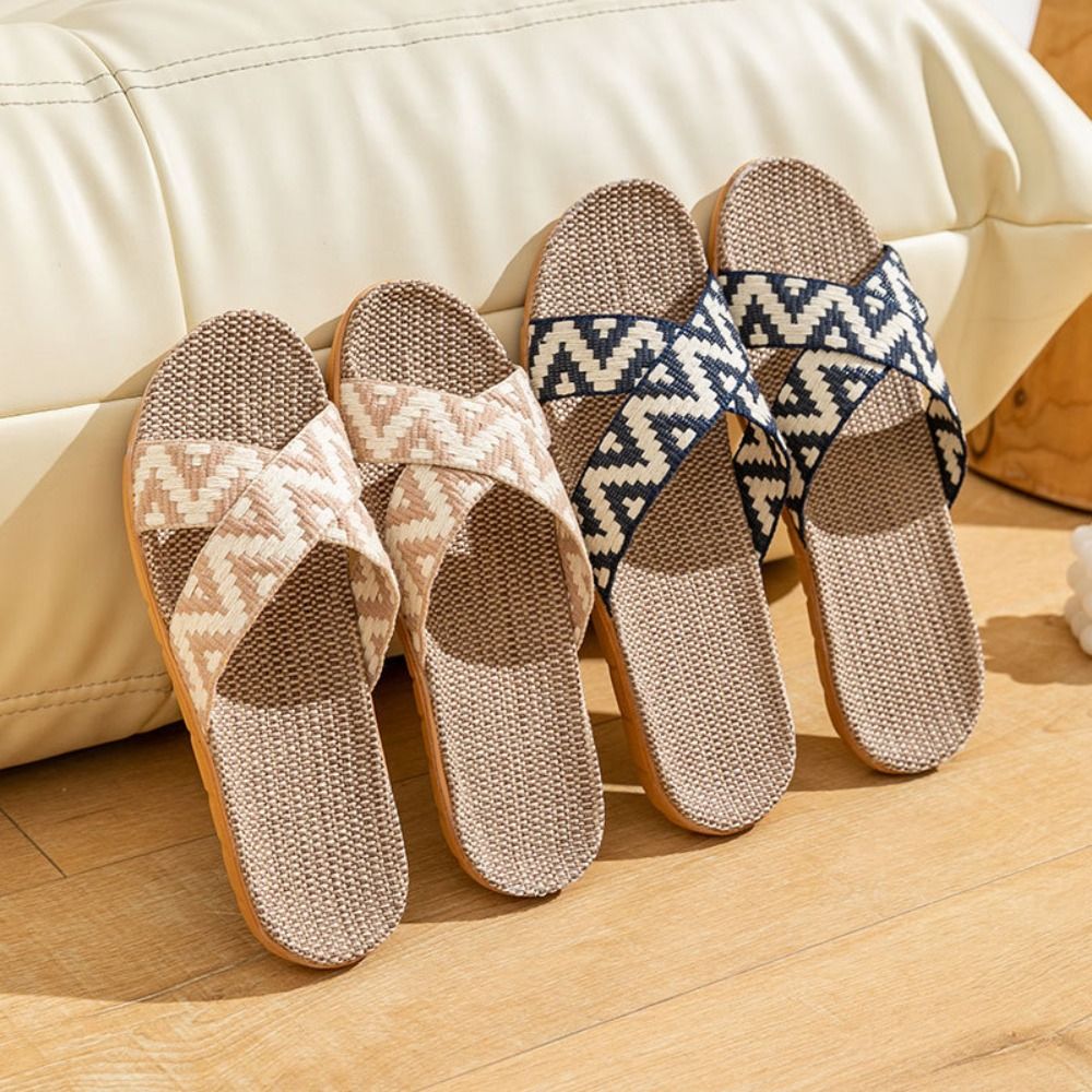 Pantuflas de Lino de Estilo Ét - Ethnic Fashion In reseña y precio