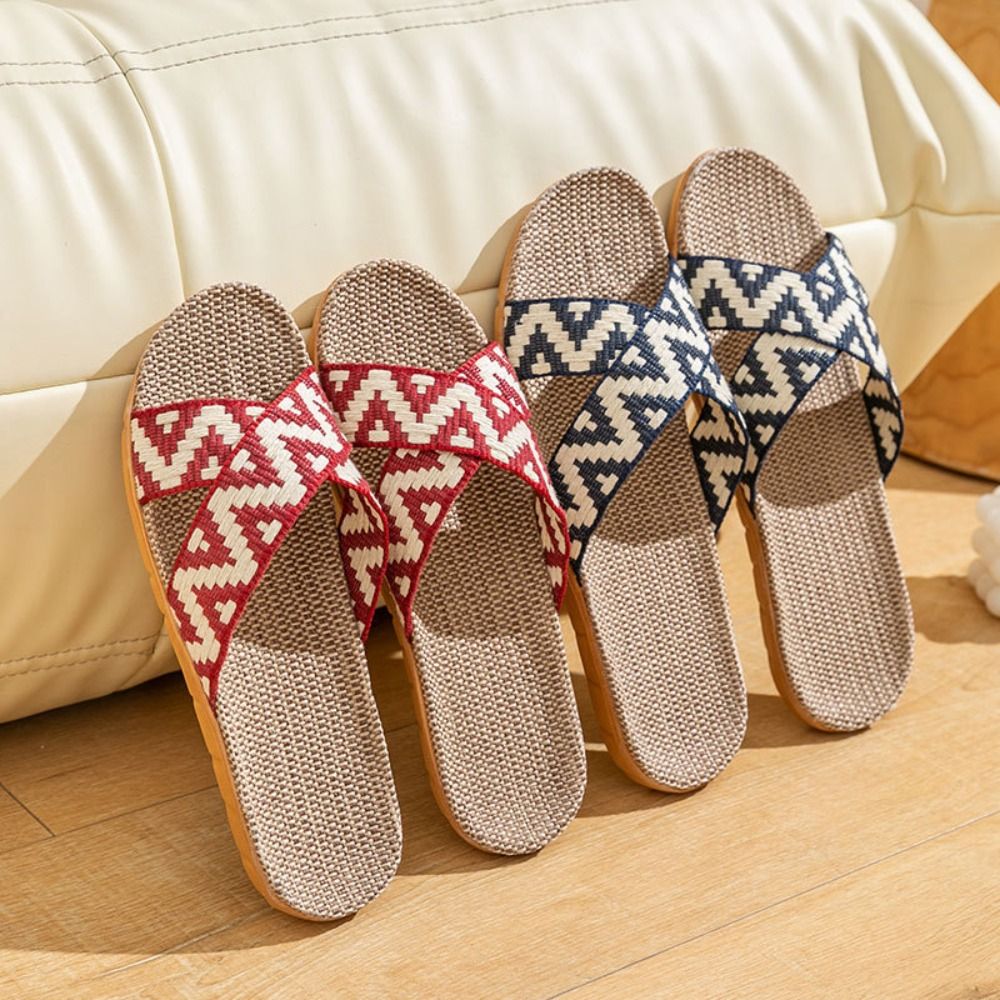 Pantuflas de Lino de Estilo Ét - Ethnic Fashion In reseña y precio